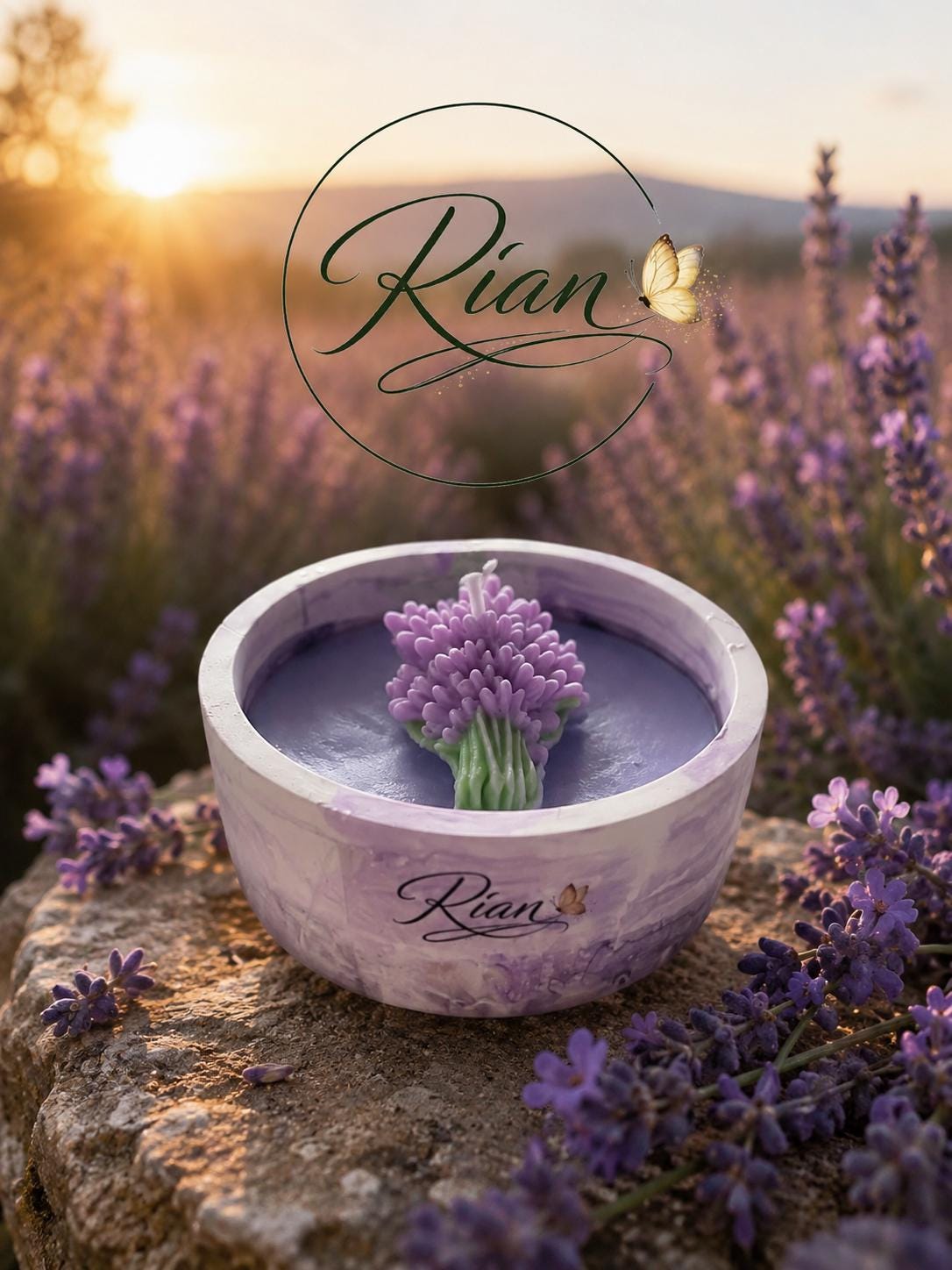 Lavendel kerze