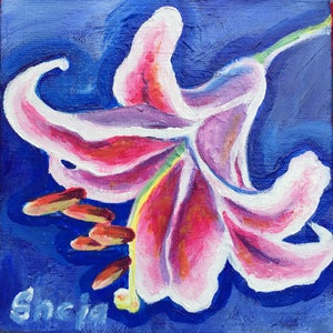 Custom order for any holiday, original painting for your decor or for a unique present, flower, floral, impressionist image 2
