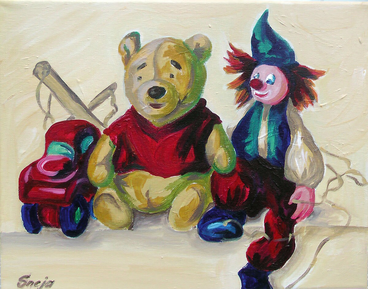 Faves Oil Painting Toys Kids Children Small Original - Etsy