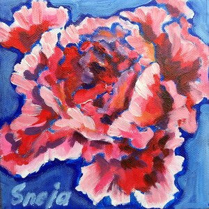 Custom order for any holiday, original painting for your decor or for a unique present, flower, floral, impressionist image 4