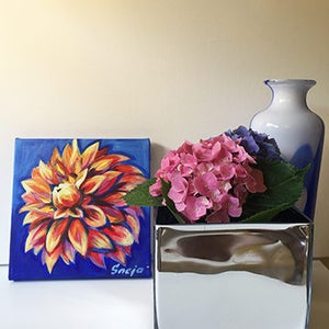 Custom order for any holiday, original painting for your decor or for a unique present, flower, floral, impressionist image 6