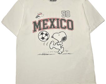 Vintage Snoopy Mexico Soccer Football Shirt World Cup 2026