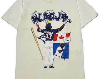 Vladimir Guerrero Jr. Superstar Graphic T-Shirt Vintage Baseball Comic