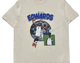 Anthony Edwards Superstar Graphic T-Shirt Vintage Basketball Comic