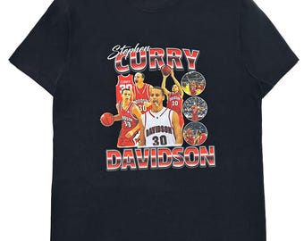 Stephen Curry Davidson College Graphic T-Shirt Vintage Basketball