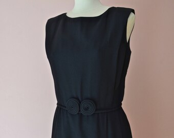 Lbd. Vestido de cóctel. Vestido ondulado. Mediados del siglo.  1950s. 1960s. Tamaño moderno de los EE. UU. 4 XS 6 Pequeño - VDS216
