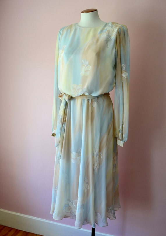 Blue Chiffon Twirl Dress.   Ursula of Switzerland… - image 2