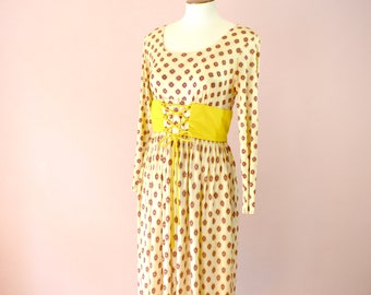 Fall Maxi Dress. Dirndl Dress.  Oktoberfest Dress. Hippie Festival Dress.1960s   Modern US Size XS 2 4 or Small 6 8  - VDS204