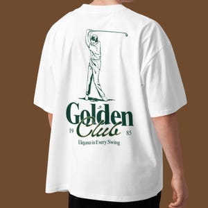 Übergroßes Golden Club Golf T-Shirt - Vintage Graphic Streetwear-T-Shirt