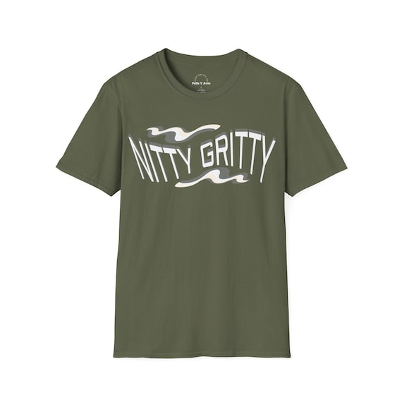 Nitty Gritty T-Shirt | Retro Wavy Typography Tee, Streetwise, Subtle, Intentional