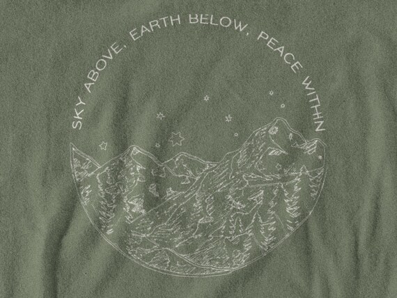 Mountain Night Landscape T-Shirt | Minimalist Vintage Nature Tee