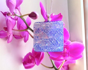 Necklace Pendant Fused Glass Necklace OOAK Dichroic Fused Glass Jewelry