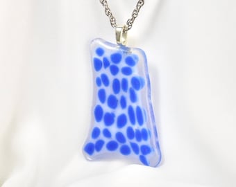 Fused Glass Necklace Pendant OOAK