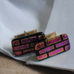 Cufflinks Fused Glass Cufflinks OOAK