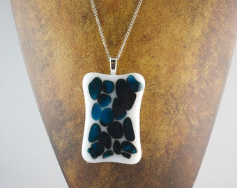 Fused Glass Necklace Pendant OOAK