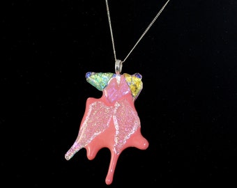 Fused Glass Free Form Pendant