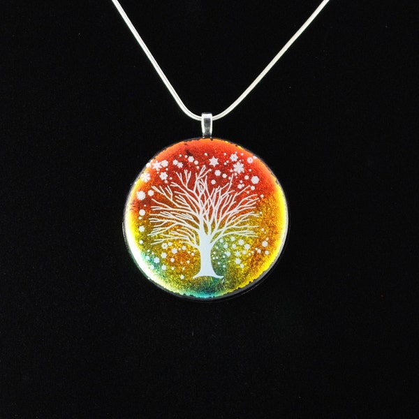 Tree of Life Fused Glass Pendant