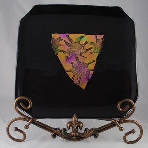 Fused Dichroic OOAK Glass Platter