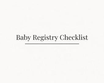 Baby Registry Checklist Printable | Minimalist New Baby Essentials | Instant Download
