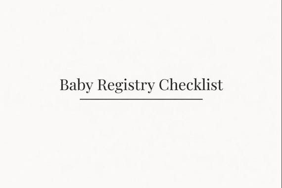 Baby Registry Checklist Printable | Minimalist New Baby Essentials | Instant Download