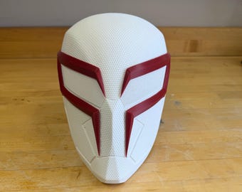 Spider-Man 2099 White Suit Helmet Cosplay 3D Printed