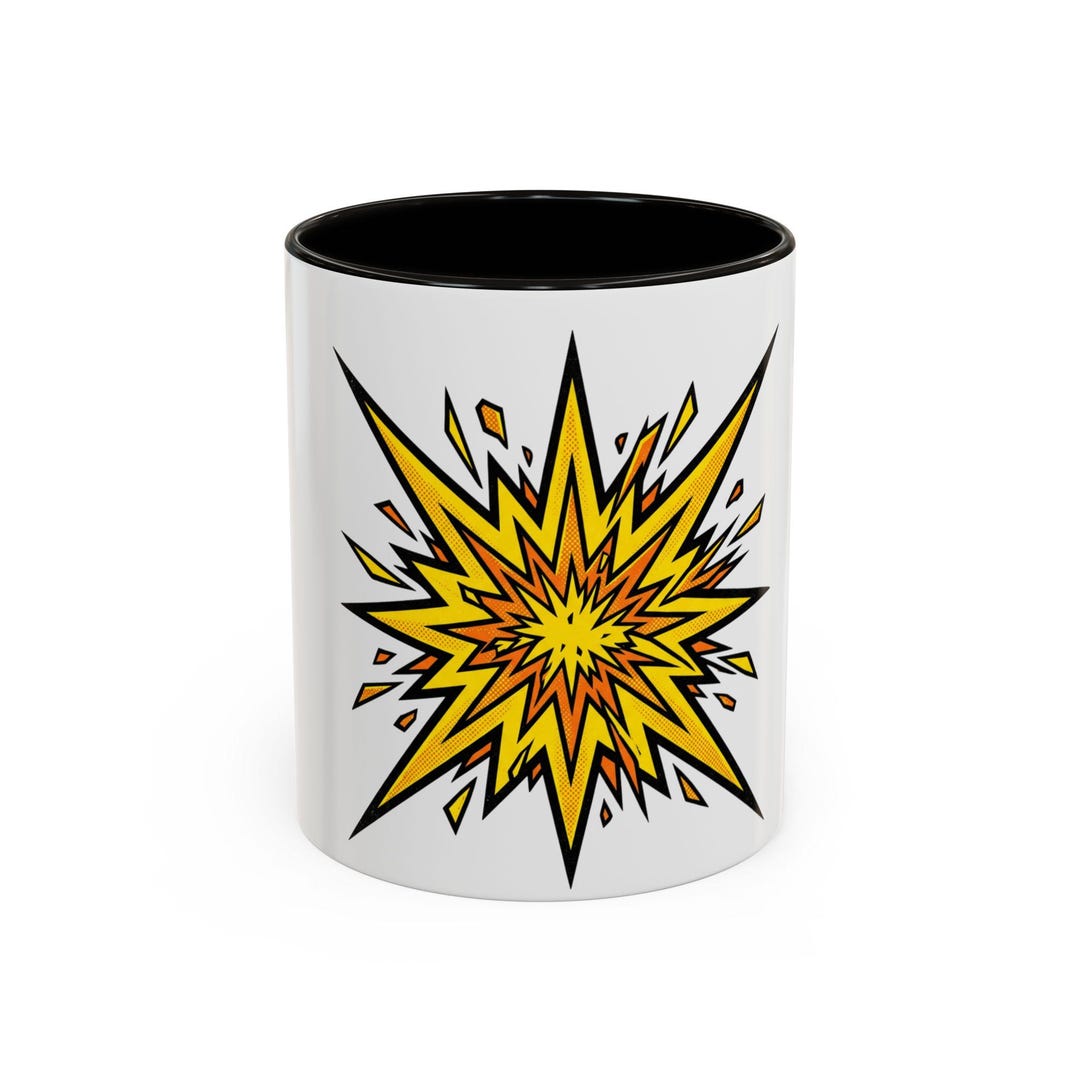 Explosion Mug Comic Explosion Mugs | Pop Art Burst Coffee Mug - Etsy