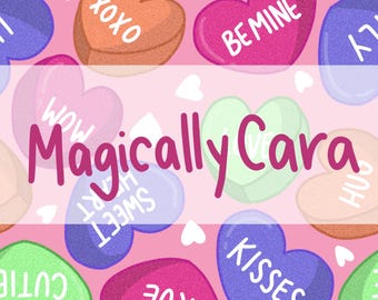 Conversation Hearts Seamless Pattern DIGITAL DOWNLOAD