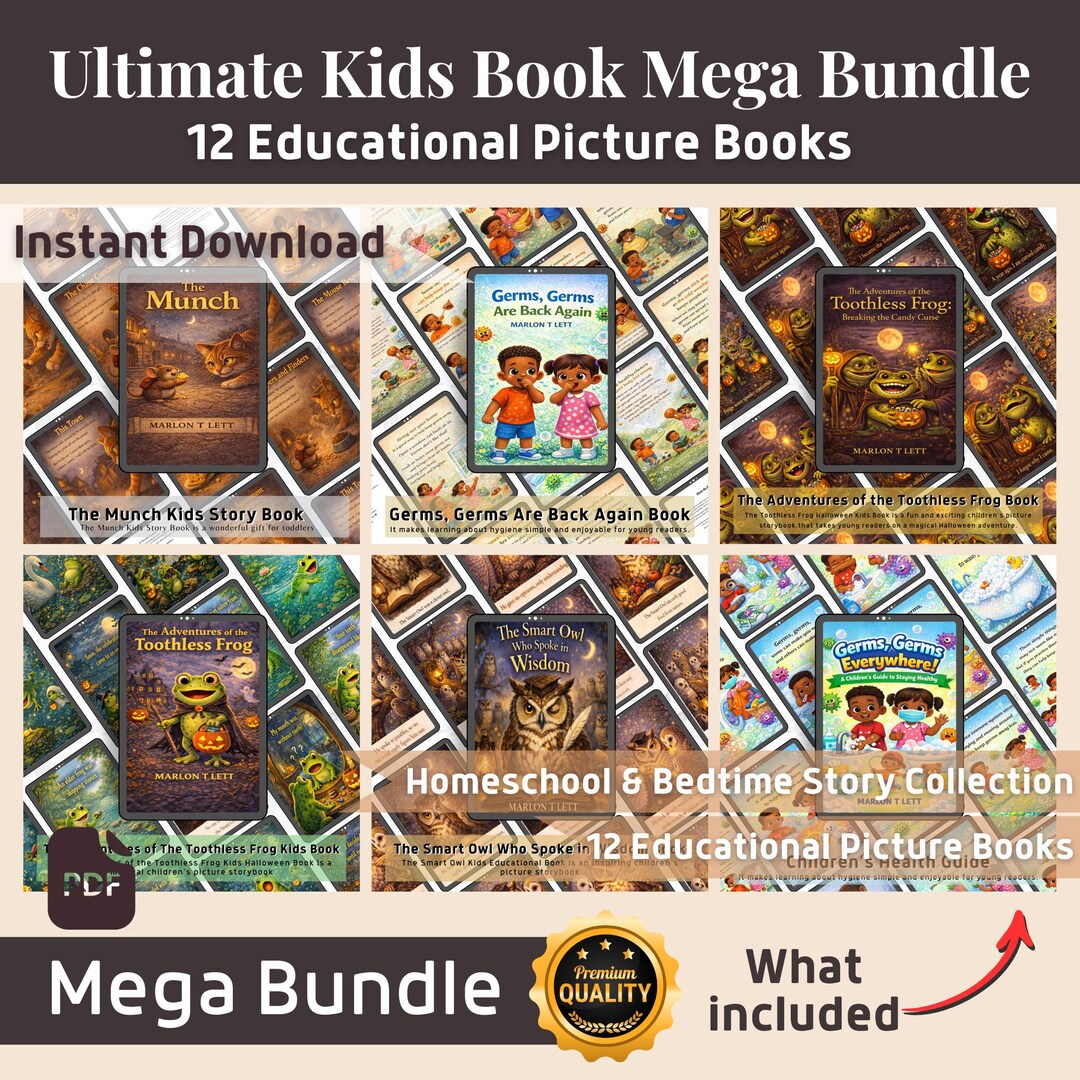 Ultimate Kids Book Mega Bundle: 12 Educational Picture Books ...