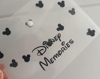 Personalised A5 Disney World Document Holder|Family Florida Travel Wallet|Disneyland Custom Holiday Planner|Trip Reveal | Disneyland Paris