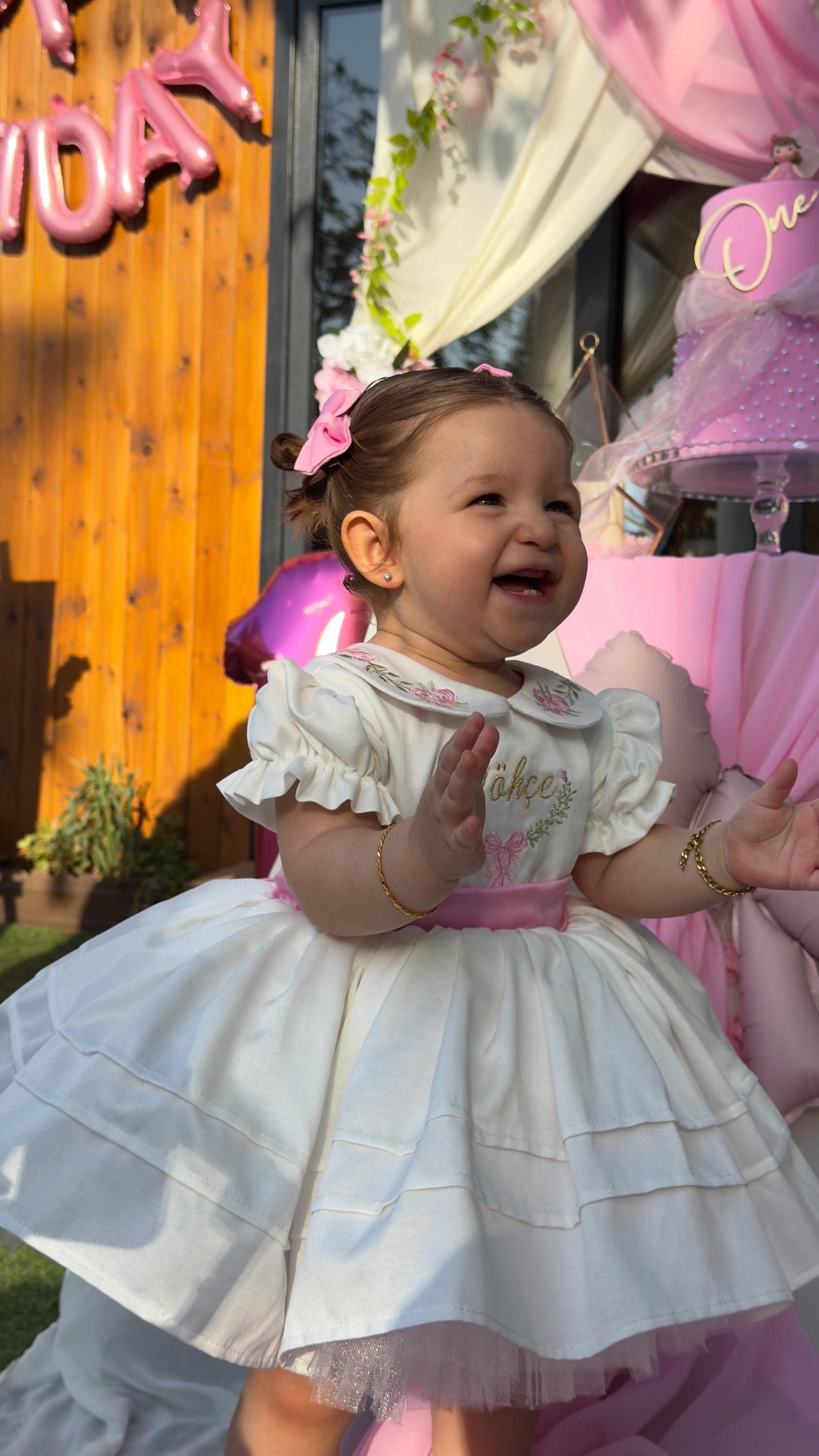 black short sleeve dress Baby Princess Dress Rapunzel Flower by Calgary and Ballerini main image 1