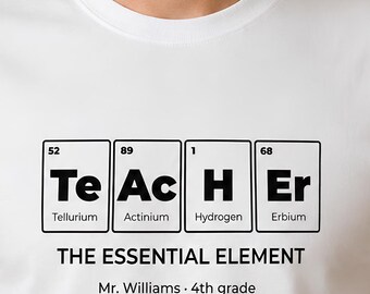 Personalized Periodic Table Teacher SVG PNG, Science Chemistry Gift (Digital Download)