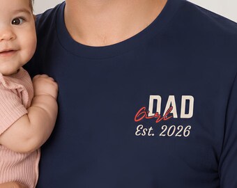 Personalized Girl Dad Shirt, Custom Est Year Tee, New Dad Gift