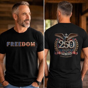 USA 250th Anniversary Eagle Shirt Design, Freedom Patriotic (PNG SVG) image 4