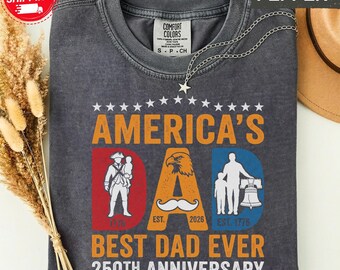 Camiseta del 250 aniversario de "El papá de Estados Unidos", camiseta patriótica de celebración de EE. UU.