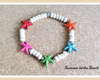 Starfish Stretch Bracelet | Beach, Vacation, Summer Bracelet