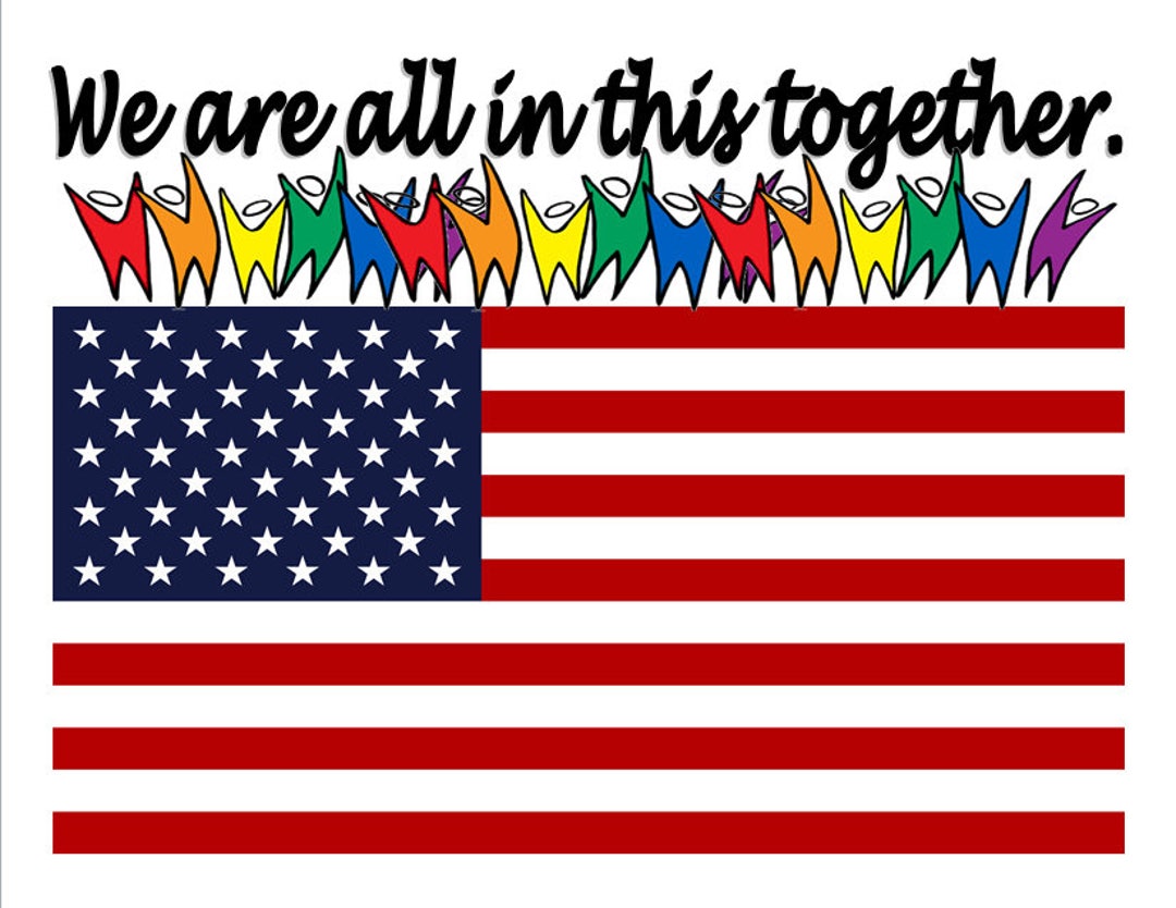 We Are All in This Together Postcard - DIY Printable (digital Download ...