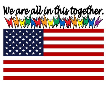 We Are All In This Together Postcard - DIY Printable (Digital Download)