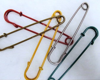 2.5" colored kilt pins, steel pins large safety pins choose your quantity