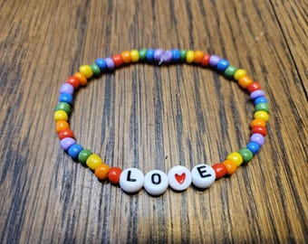 Custom Beaded Friendship Bracelet: Personalized Word or Name