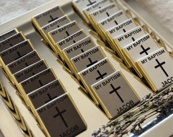 Personalized Baptism Chocolate Favors, Custom Christening Gifts