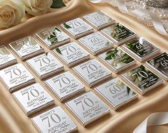 Personalisierte Spiegel Schokolade Gastgeschenke, Benutzerdefinierte Geburtstag Plexiglas Geschenk (50 Stück)