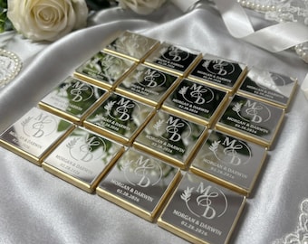 Personalisierte Gastgeschenke Hochzeit Schokolade, Luxus Spiegel Plexiglas, Taufgeschenke, Nikah Zucker, Geburtstagsdeko, 50+