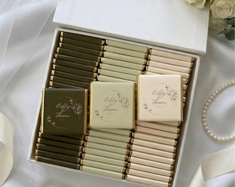 Personalisierte Hochzeit Schokoladen Gastgeschenke, Luxus Gastgeschenke, Brautparty Verlobungsgeschenk