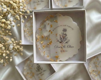 Benutzerdefinierte Hochzeitsmagnet Gastgeschenke, personalisierte Epoxy-Kühlschrank-Andenken