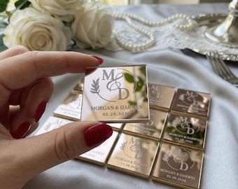 Personalisierte Hochzeit Gastgeschenke, Spiegel Plexiglas Gastgeschenke, Benutzerdefinierte Party Leckereien