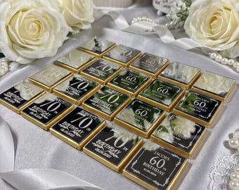 Personalisierte Spiegel Schokolade Gastgeschenke, Benutzerdefinierte Geburtstag Plexiglas Geschenk (50 Stück)