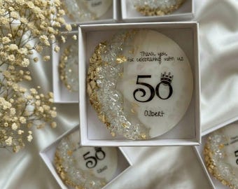 Handgefertigtes Epoxidharz Magnet Favor, Geburtstagsparty Geschenk für Gäste