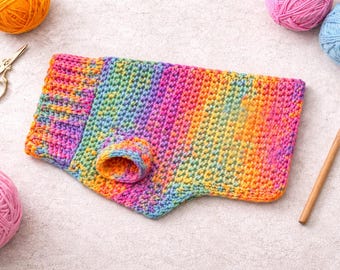 Schema per maglione all'uncinetto per cani, unisex, facile, passo dopo passo, nelle taglie Small, Medium, Large e XL / Abbigliamento per animali domestici in formato PDF / Fai da te / Adatto ai principianti