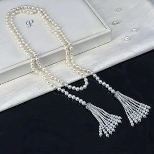 Collana di Perline di Legno Vintage for Donna Ciondolo Nappa
