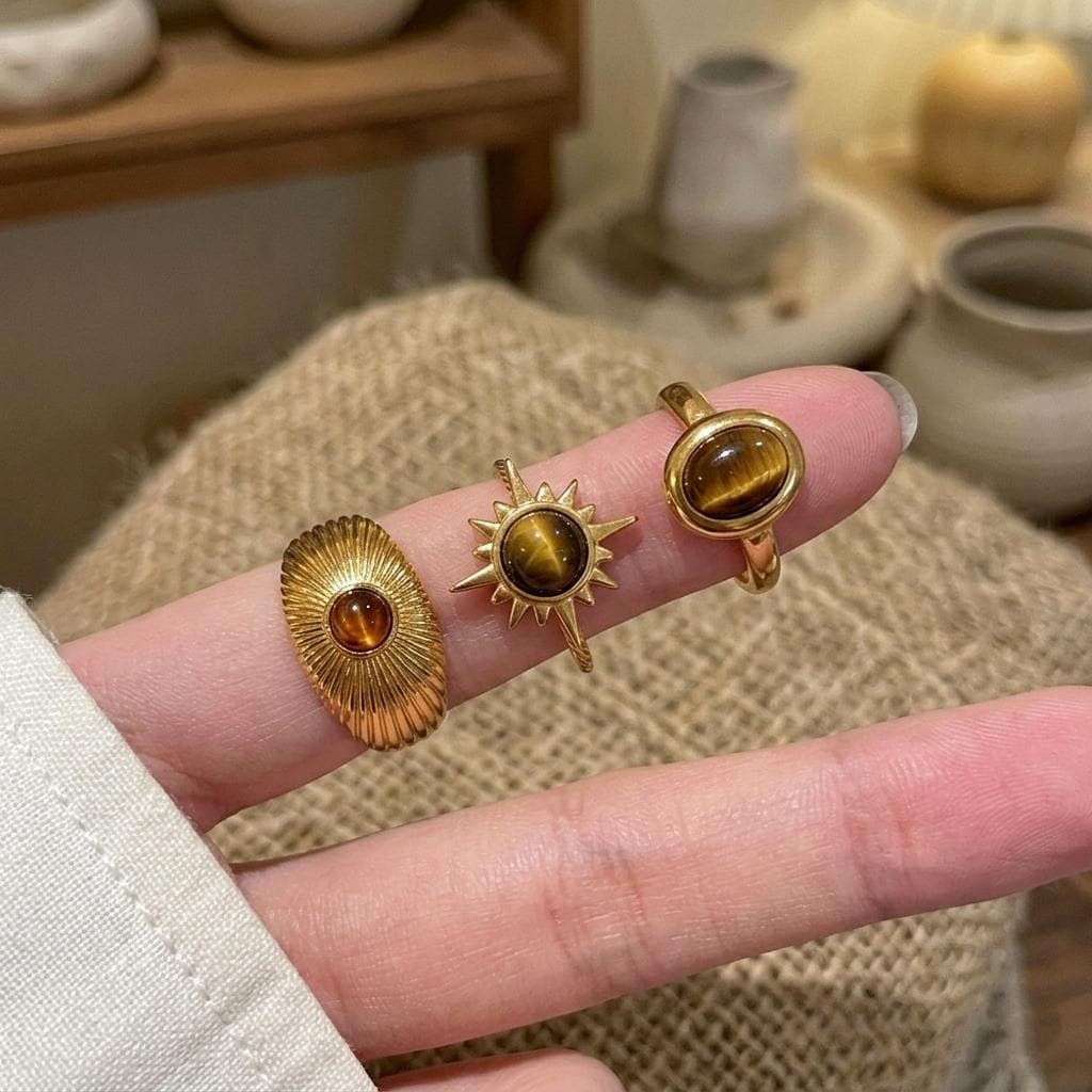 Retro sunburst ring - Etsy 日本